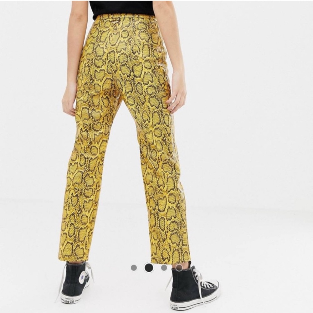 The Ragged Priest faux leather snakeskin pant